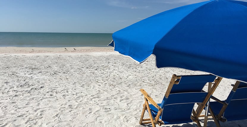 Sand Key Umbrella and Chair on Beach