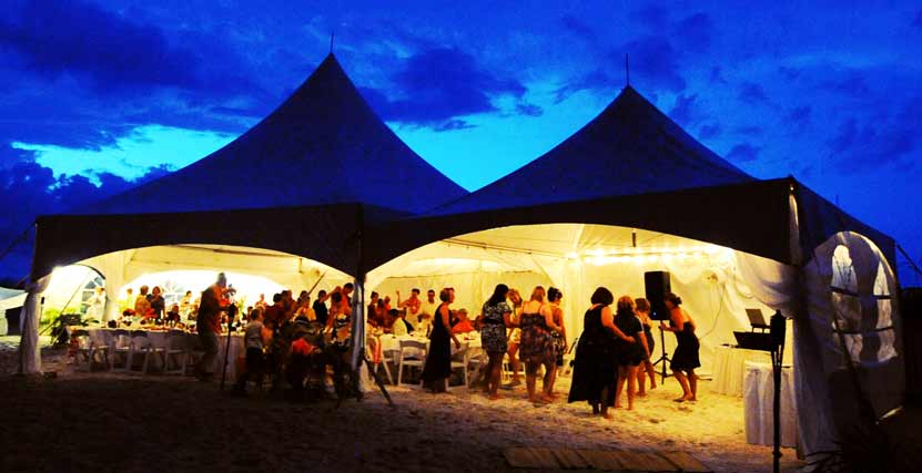 Sand Key Wedding Tent Reception