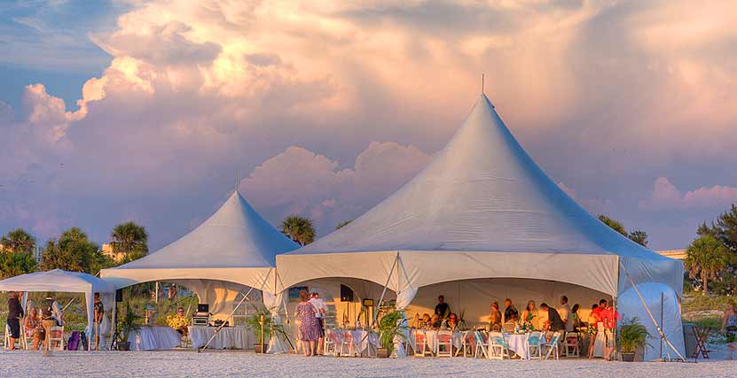 Sand Key Wedding Reception under Tents 2