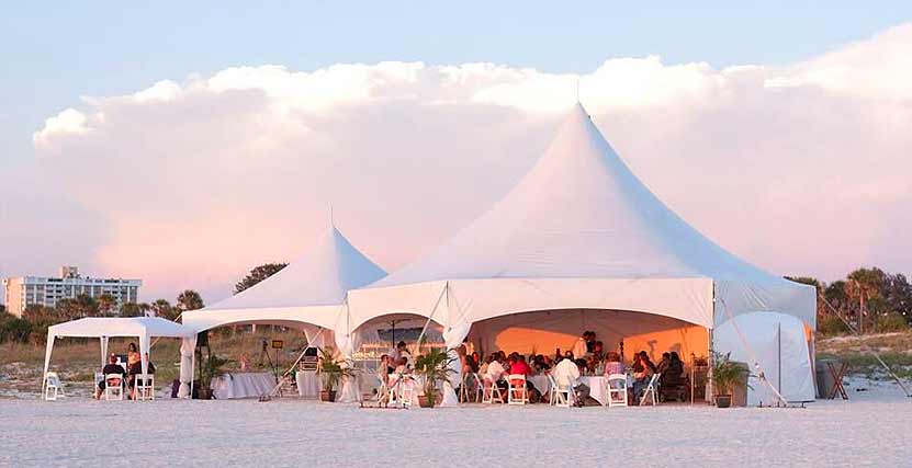 Sand Key Wedding Reception under Tent