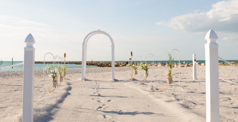 White Arch setup at the Rock Jetty on Sand Key Beach