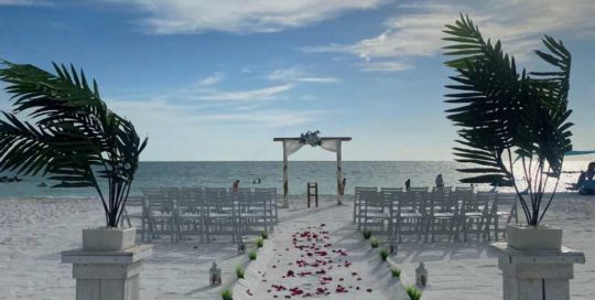 Ceremony with Rose Pedals