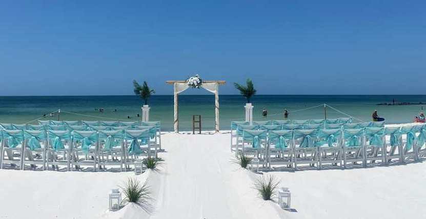 Beach Wedding Covered Chairs
